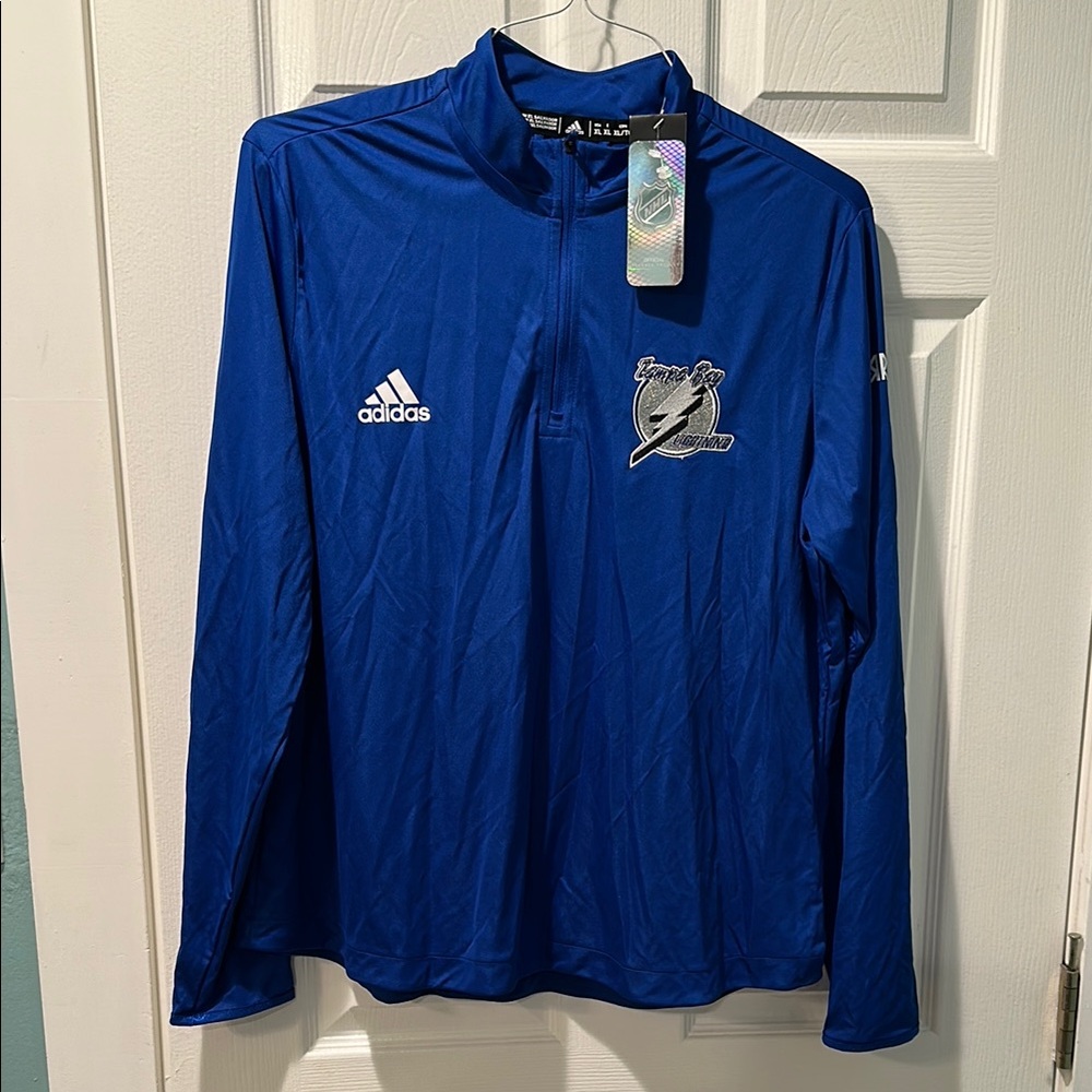 Tampa Bay Lightning Adidas Blue XL Long Sleeve Pullover